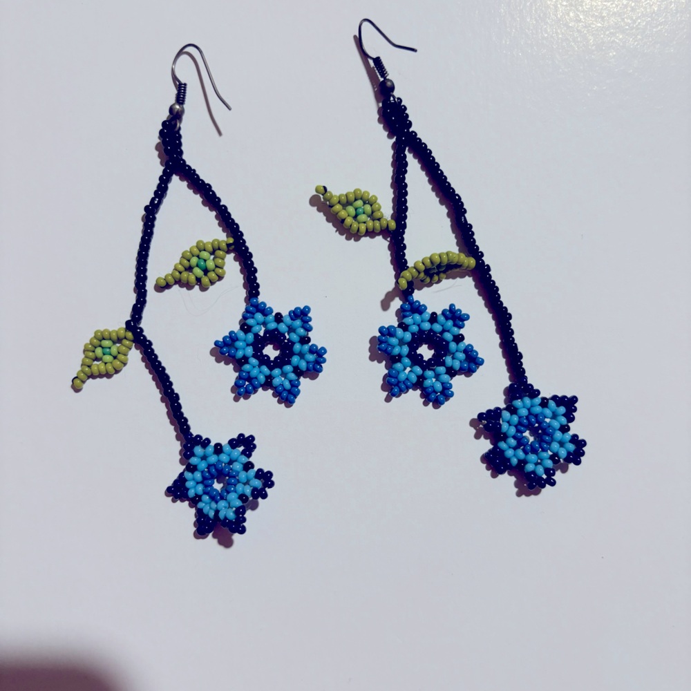 Beaded Flower Earrings